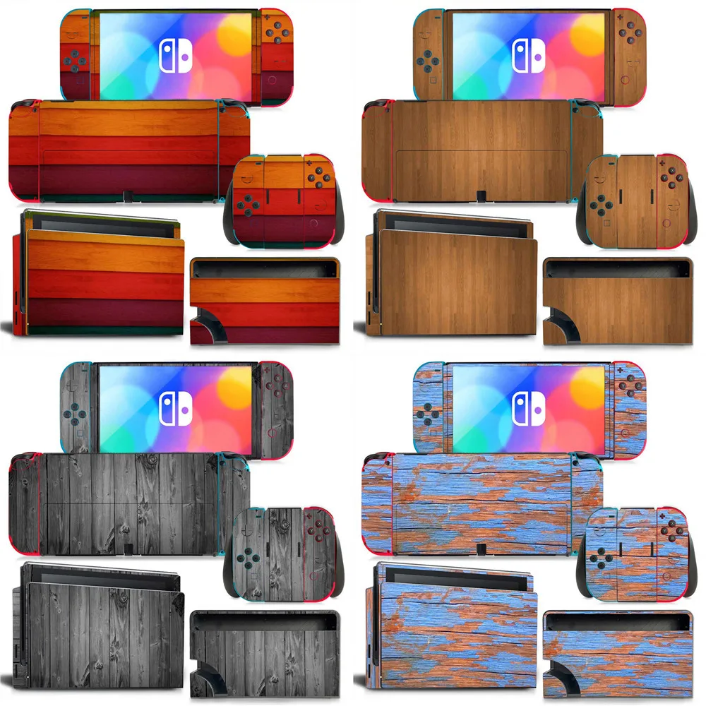 Console Skin Wrap - สําหรับ Nintendo Switch OLED ไม้ Grain