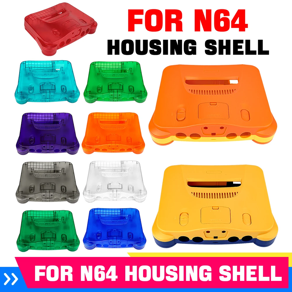 Gaming Console Video Game - เคสเปลือกหุ้มเครื่องเล่นวิดีโอเกมย้อนยุค 11 สี สำหรับ N64 อุปกรณ์เสริมสำหรับเครื่องเล่นเกม
