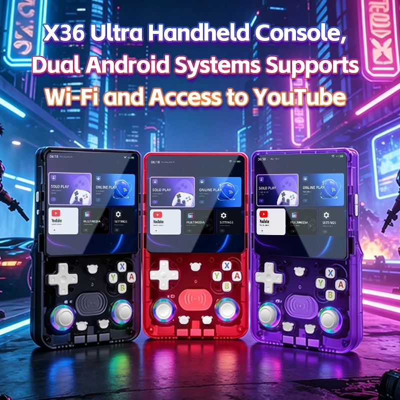 Retro Gaming Console Youtube - เครื่องเล่นเกมพกพา X36Ultra Retro ระบบ Android 10.0