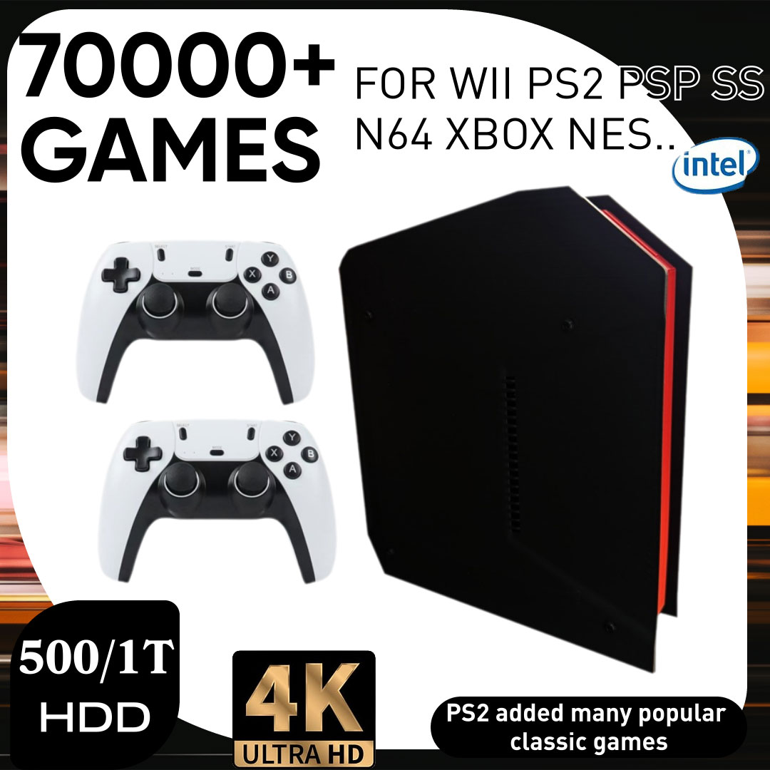 Gaming Console Video Game - เครื่องเล่นเกมย้อนยุค X4 พร้อมระบบคู่ 1TB และ CPU