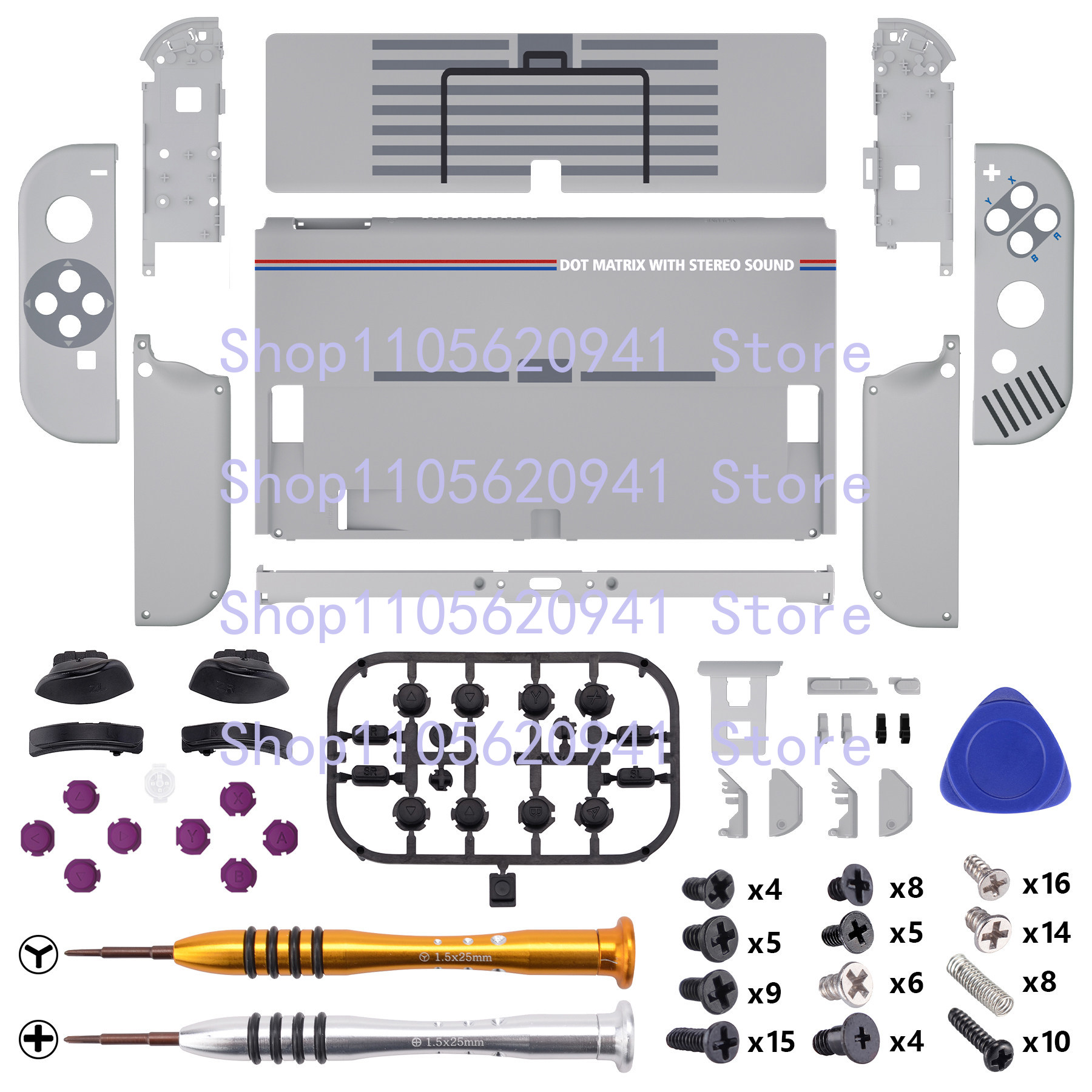 Nintendo Switch Case - HHH ชุดเปลี่ยนเปลือก JoyCon สำหรับ Nintendo Switch