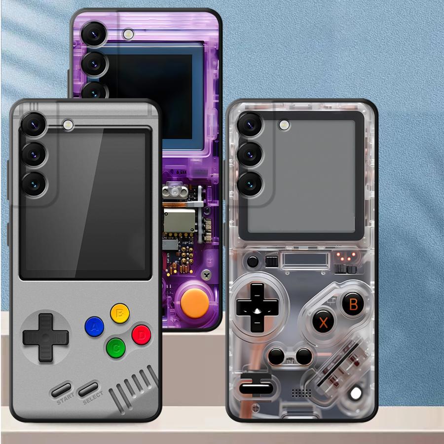 Gaming Console In - เคสโทรศัพท์มือถือลายเกมส์สีม่วงสำหรับ Samsung Galaxy A57 A55 A52