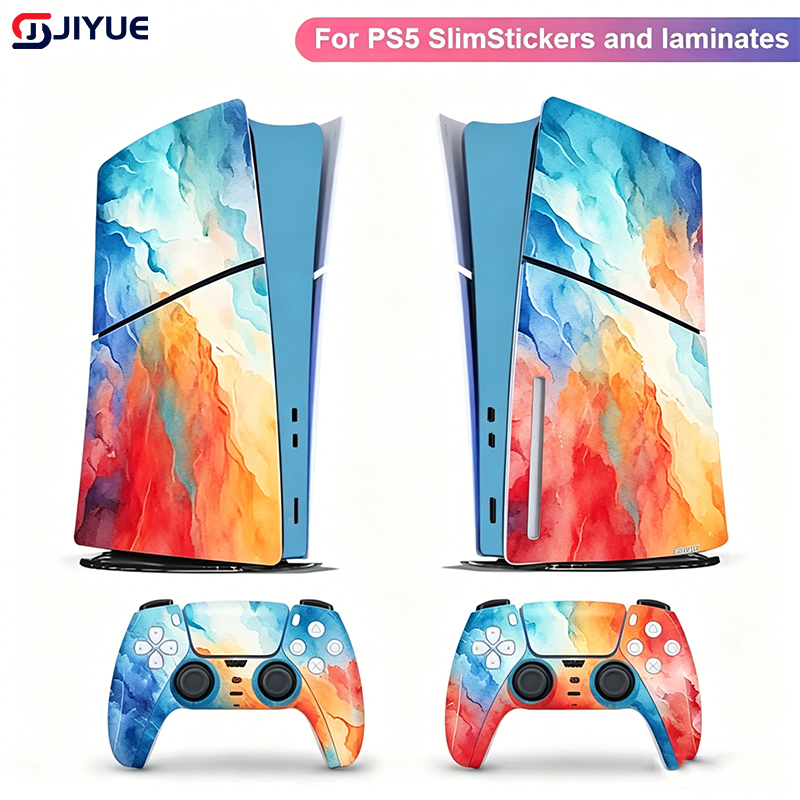 Console Skin Wrap - สติกเกอร์ไวนิลสำหรับ PS5 Slim Disc Edition คอนโซลและคอนโทรลเลอร์