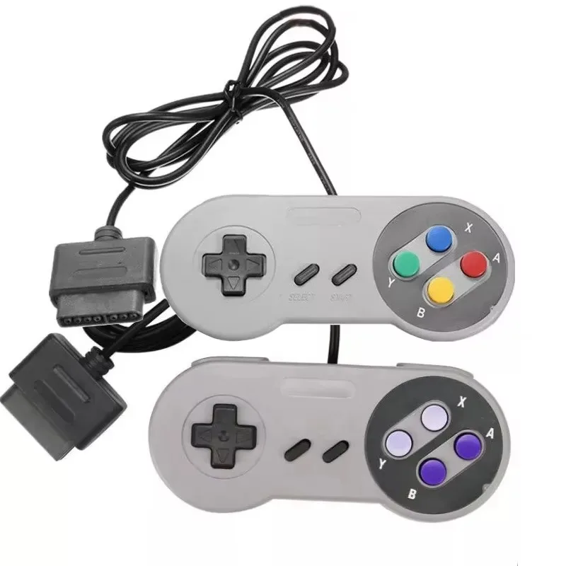 Gaming Console Video Game - เปลี่ยนGamepadsสําหรับSNES 16 บิตคอนโซลวิดีโอเกมControllerจอยสติ๊กอุปกรณ์เสริมสําหรับเล่นเกม