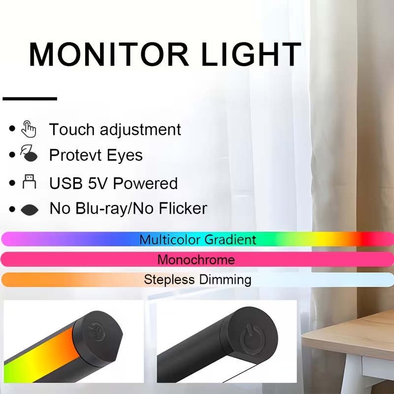 ไฟมอนิเตอร์แบบแท่ง LED สำหรับแ - Gaming Console Desk บทวิจารณ์และราคา