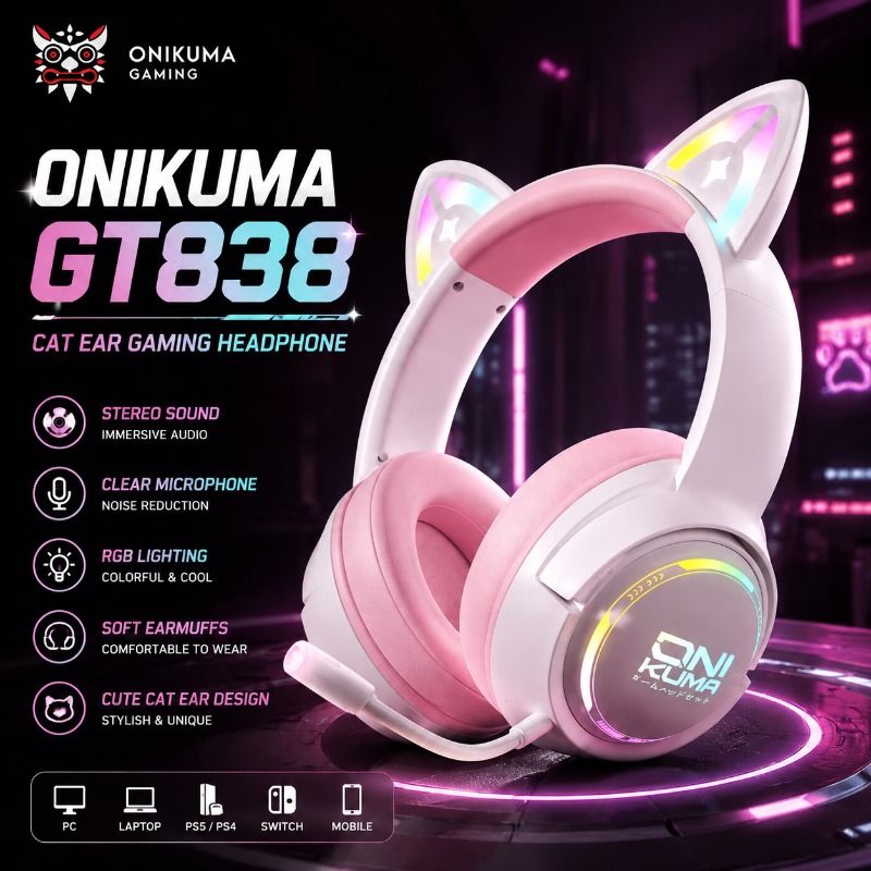 หูฟังเกมมิ่ง ONIKUMA GT838 หูฟ - Gaming Console Amazon บทวิจารณ์และราคา