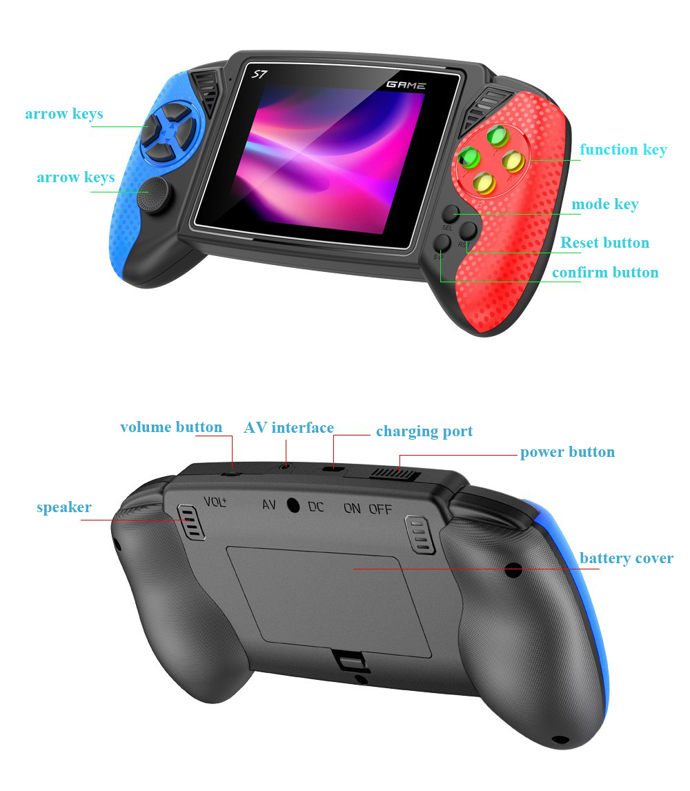 เครื่องเล่นเกมพกพา S7 Retro หน - Gaming Console Video Game บทวิจารณ์และราคา